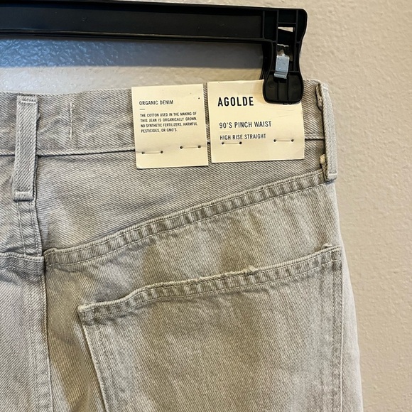 NWT Agolde 90’s pinch waist high rise vegan leather sz 29 MSRP $325 - Picture 6 of 7